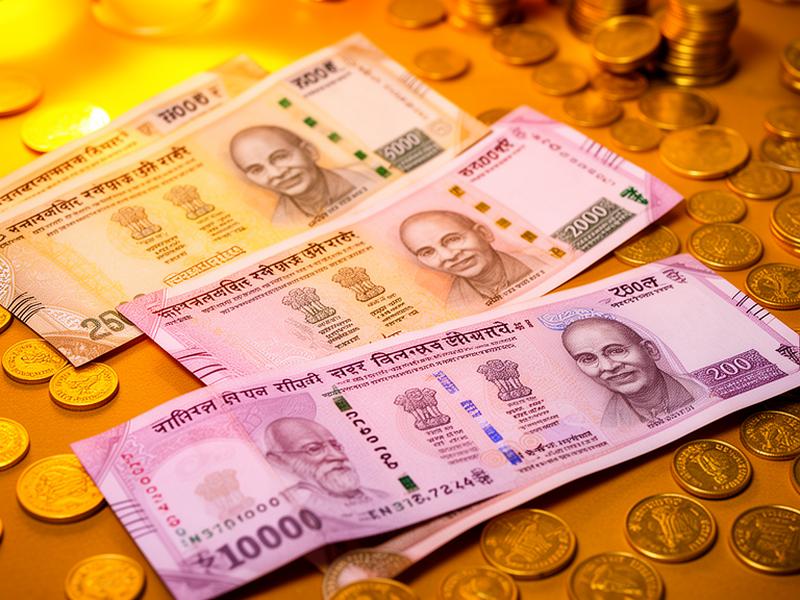 Indian rupee symbol with price tag showing affordable courier rates