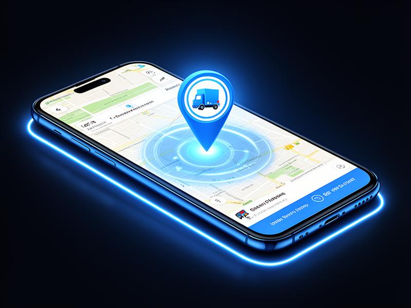 Smartphone showing GPS map with real-time courier tracking pin
